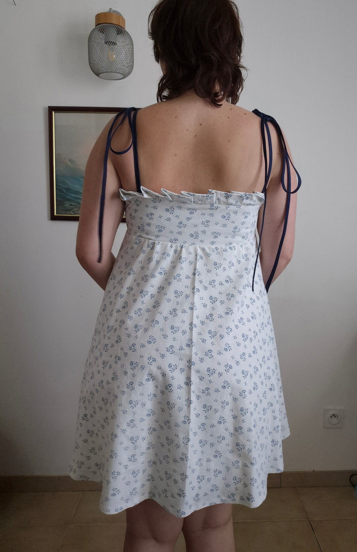 Robe Léopoldina drap fleuri 38