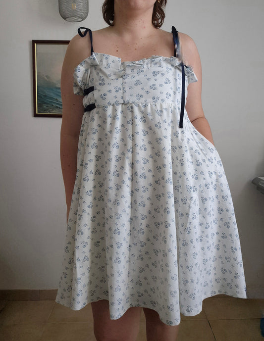 Robe Léopoldina drap fleuri 38