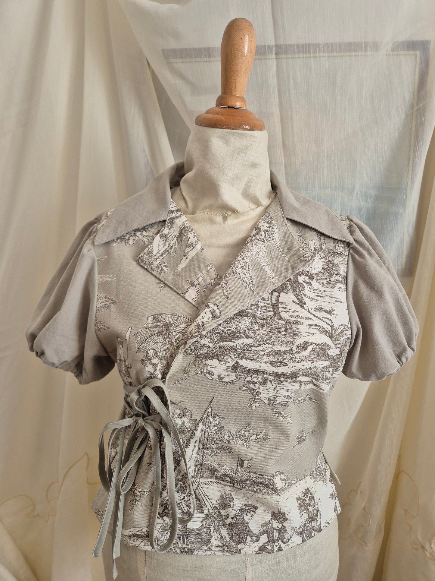 Blouse Maria toile de jouy 42-44