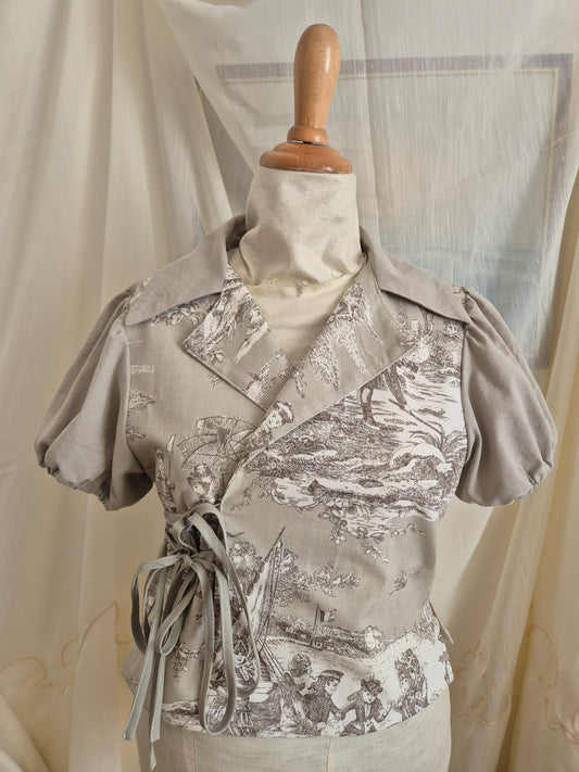 Blouse Maria toile de jouy 42-44