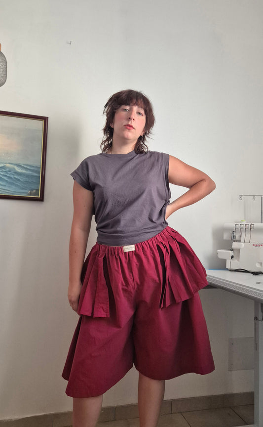 Jupe-culotte Ancrage — Rouge (44 au 48)