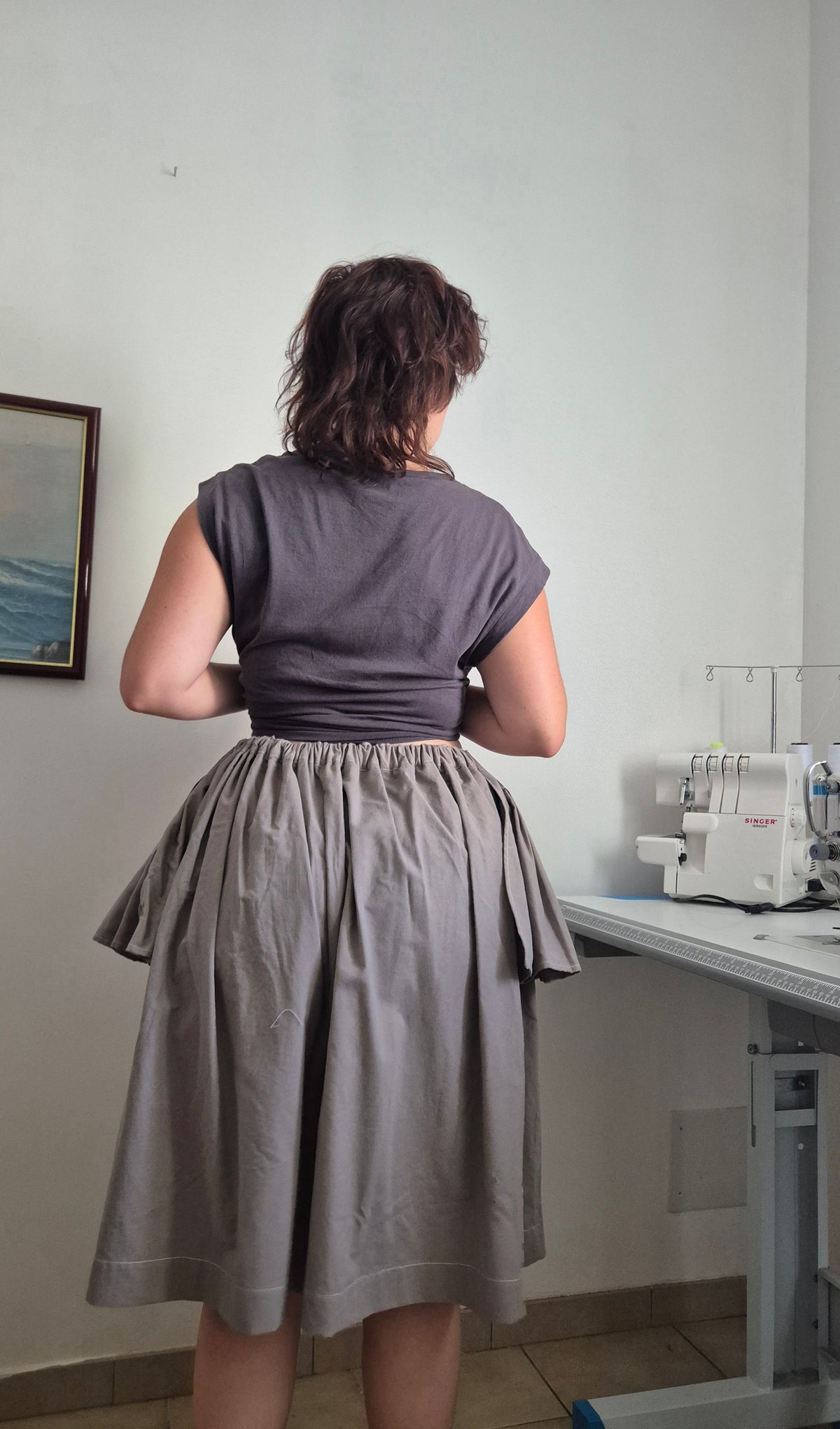 Jupe-culotte Ancrage — Taupe (44 au 48)