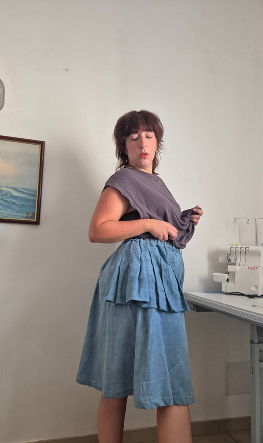 Jupe-culotte Ancrage — Indigo (38 au 44)