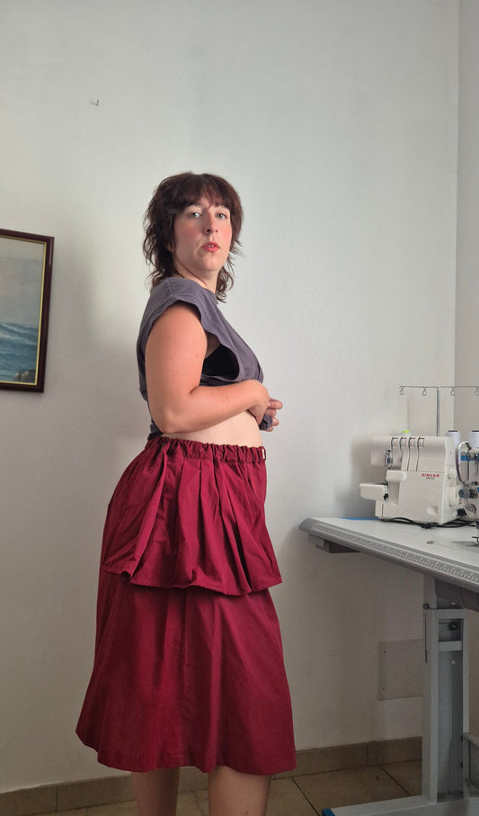 Jupe-culotte Ancrage — Rouge (42 au 46)