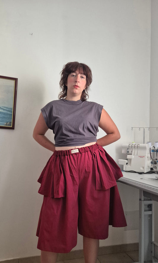 Jupe-culotte Ancrage — Rouge (42 au 46)