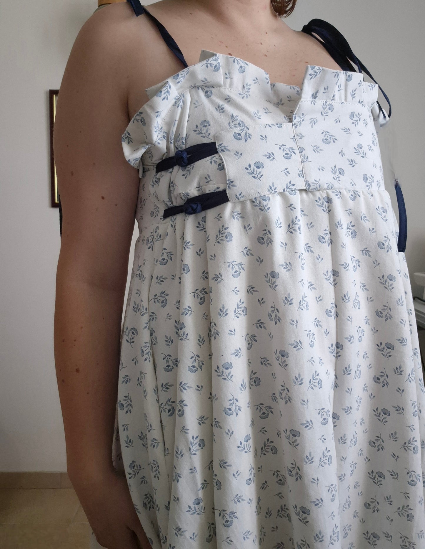 Robe Léopoldina drap fleuri 38