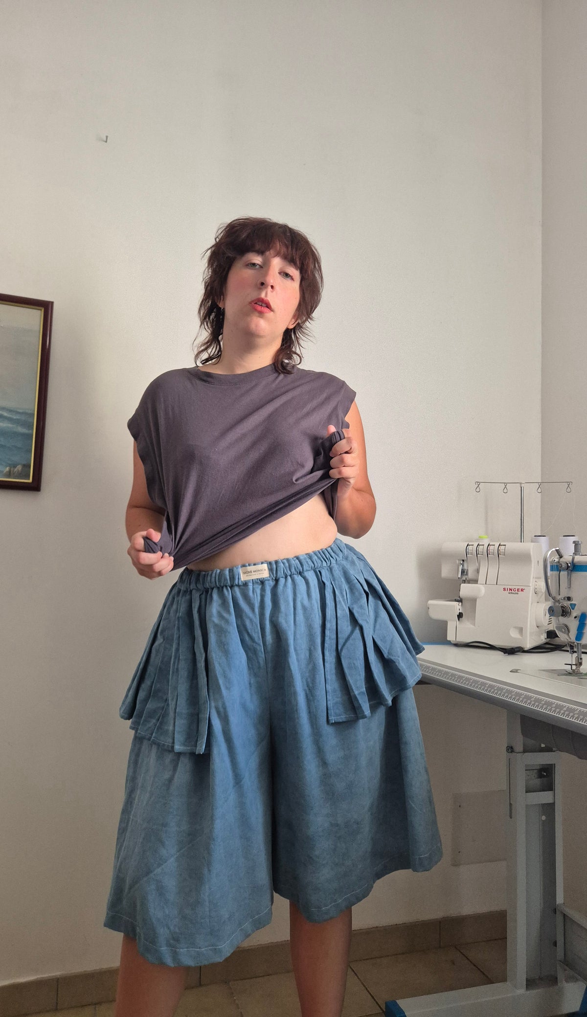Jupe-culotte Ancrage — Indigo (38 au 44)
