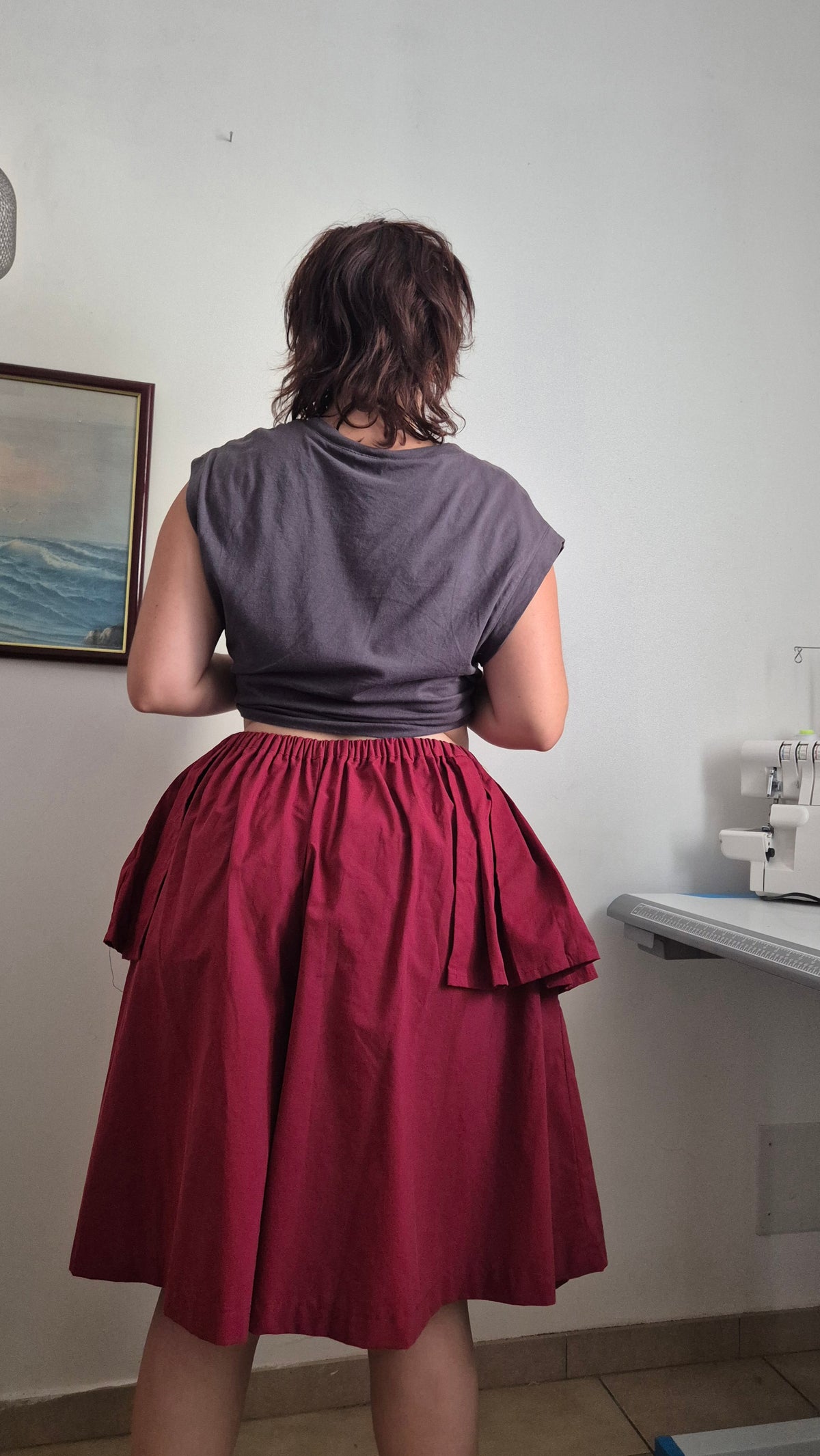 Jupe-culotte Ancrage — Rouge (44 au 48)