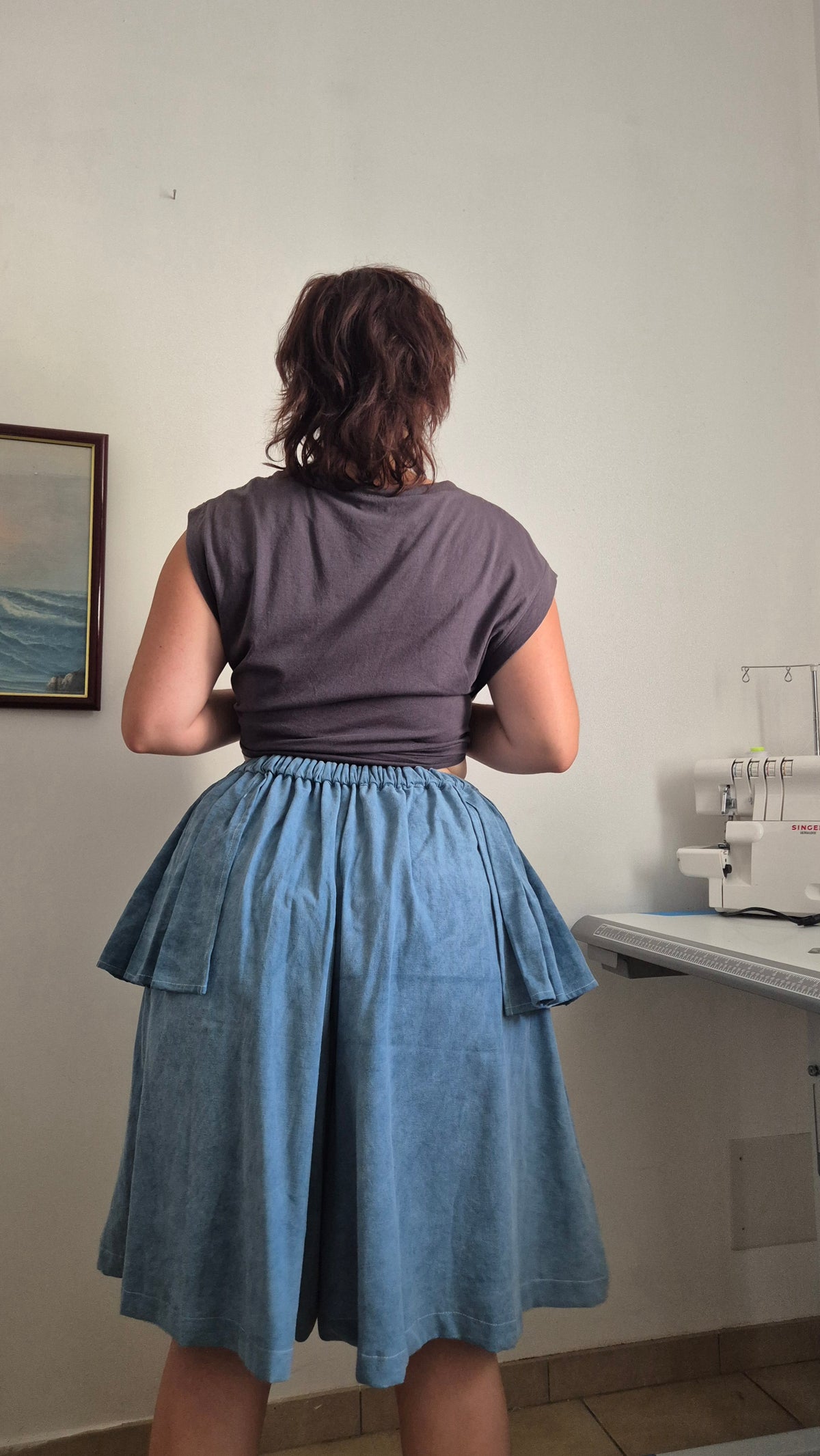 Jupe-culotte Ancrage — Indigo (38 au 44)