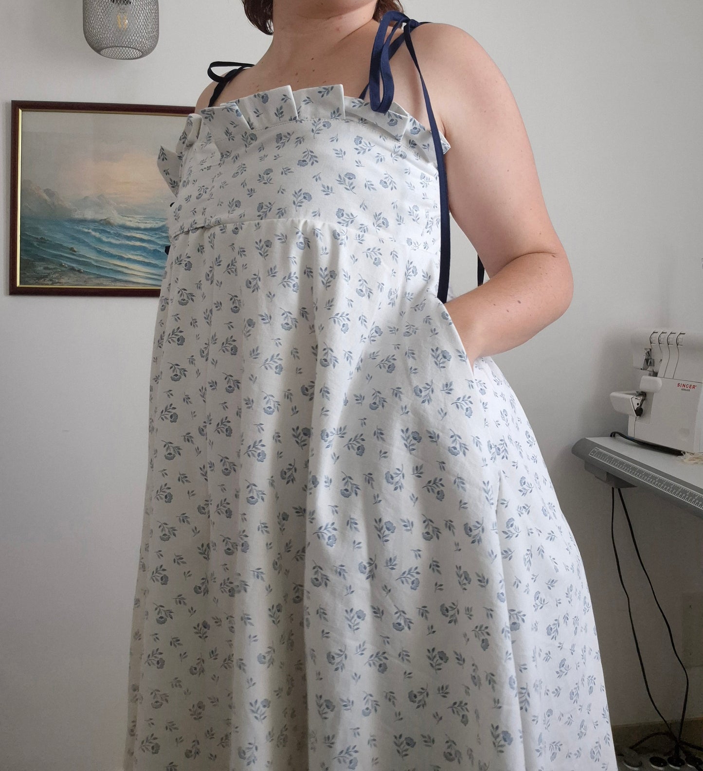 Robe Léopoldina drap fleuri 38